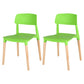 Modern Style Plastic Dining Chair Open Back Dining Side Chair for Kitchen Green 2 Piece Set Clearhalo ' kitchen&dining_furn' 'Dining Chairs' 'Dining Tables & Seating' 'dining_chair' 'furn' 'furn_dining_chair' 'Furniture' 'furniture_dining_chair' 'Kitchen & Dining Furniture' 'kitchen' 3703227