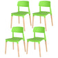 Modern Style Plastic Dining Chair Open Back Dining Side Chair for Kitchen Green 4 Piece Set Clearhalo ' kitchen&dining_furn' 'Dining Chairs' 'Dining Tables & Seating' 'dining_chair' 'furn' 'furn_dining_chair' 'Furniture' 'furniture_dining_chair' 'Kitchen & Dining Furniture' 'kitchen' 3703228