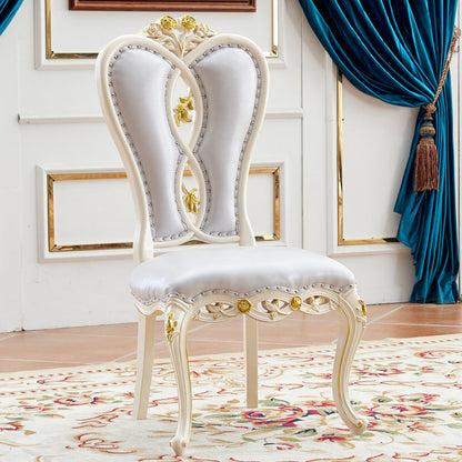 Victorian Style Solid Wood Dining Room Chair Armless Open Back Dining Side Chair for Home Use Grey 1 Piece Clearhalo ' kitchen&dining_furn' 'Dining Chairs' 'Dining Tables & Seating' 'dining_chair' 'furn' 'furn_dining_chair' 'Furniture' 'furniture_dining_chair' 'Kitchen & Dining Furniture' 'kitchen' 3703229