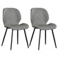 Scandinavian Style Faux Leather Dining Chairs Solid Back Armless Chairs for Home Light Gray 2 Piece Set Clearhalo ' kitchen&dining_furn' 'Dining Chairs' 'Dining Tables & Seating' 'dining_chair' 'furn' 'furn_dining_chair' 'Furniture' 'furniture_dining_chair' 'Kitchen & Dining Furniture' 'kitchen' 3703252