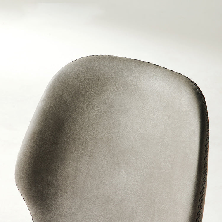 Scandinavian Style Faux Leather Dining Chairs Solid Back Armless Chairs for Home Clearhalo ' kitchen&dining_furn' 'Dining Chairs' 'Dining Tables & Seating' 'dining_chair' 'furn' 'furn_dining_chair' 'Furniture' 'furniture_dining_chair' 'Kitchen & Dining Furniture' 'kitchen' 3703254