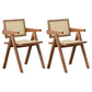 Country Style Dining Arm Chairs Rattan Open Back Rubberwood Indoor Armchair Light Wood 2 Piece Set Clearhalo ' kitchen&dining_furn' 'Dining Chairs' 'Dining Tables & Seating' 'dining_chair' 'furn' 'furn_dining_chair' 'Furniture' 'furniture_dining_chair' 'Kitchen & Dining Furniture' 'kitchen' 3703277