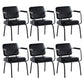 Industrial Style Upholstered Side Chairs with 4 Metal Black Legs Dining Chairs Black 6 Piece Set Clearhalo ' kitchen&dining_furn' 'Dining Chairs' 'Dining Tables & Seating' 'dining_chair' 'furn' 'furn_dining_chair' 'Furniture' 'furniture_dining_chair' 'Kitchen & Dining Furniture' 'kitchen' 3703295