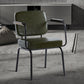 Industrial Style Upholstered Side Chairs with 4 Metal Black Legs Dining Chairs Clearhalo ' kitchen&dining_furn' 'Dining Chairs' 'Dining Tables & Seating' 'dining_chair' 'furn' 'furn_dining_chair' 'Furniture' 'furniture_dining_chair' 'Kitchen & Dining Furniture' 'kitchen' 3703296