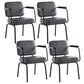 Industrial Style Upholstered Side Chairs with 4 Metal Black Legs Dining Chairs Grey 4 Piece Set Clearhalo ' kitchen&dining_furn' 'Dining Chairs' 'Dining Tables & Seating' 'dining_chair' 'furn' 'furn_dining_chair' 'Furniture' 'furniture_dining_chair' 'Kitchen & Dining Furniture' 'kitchen' 3703300