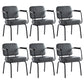 Industrial Style Upholstered Side Chairs with 4 Metal Black Legs Dining Chairs Grey 6 Piece Set Clearhalo ' kitchen&dining_furn' 'Dining Chairs' 'Dining Tables & Seating' 'dining_chair' 'furn' 'furn_dining_chair' 'Furniture' 'furniture_dining_chair' 'Kitchen & Dining Furniture' 'kitchen' 3703301