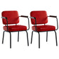Industrial Style Upholstered Side Chairs with 4 Metal Black Legs Dining Chairs Red 2 Piece Set Clearhalo ' kitchen&dining_furn' 'Dining Chairs' 'Dining Tables & Seating' 'dining_chair' 'furn' 'furn_dining_chair' 'Furniture' 'furniture_dining_chair' 'Kitchen & Dining Furniture' 'kitchen' 3703303