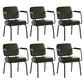 Industrial Style Upholstered Side Chairs with 4 Metal Black Legs Dining Chairs Army Green 6 Piece Set Clearhalo ' kitchen&dining_furn' 'Dining Chairs' 'Dining Tables & Seating' 'dining_chair' 'furn' 'furn_dining_chair' 'Furniture' 'furniture_dining_chair' 'Kitchen & Dining Furniture' 'kitchen' 3703320