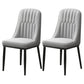 Scandinavian Style Metal Dining Chairs Dining Room Armless Parsons Chair Grey 2 Piece Set Clearhalo ' kitchen&dining_furn' 'Dining Chairs' 'Dining Tables & Seating' 'dining_chair' 'furn' 'furn_dining_chair' 'Furniture' 'furniture_dining_chair' 'Kitchen & Dining Furniture' 'kitchen' 3703333