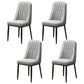 Scandinavian Style Metal Dining Chairs Dining Room Armless Parsons Chair Grey 4 Piece Set Clearhalo ' kitchen&dining_furn' 'Dining Chairs' 'Dining Tables & Seating' 'dining_chair' 'furn' 'furn_dining_chair' 'Furniture' 'furniture_dining_chair' 'Kitchen & Dining Furniture' 'kitchen' 3703334
