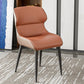 Modern Metal Indoor-Outdoor Chair Dining Room Armless Wingback Side Chair Khaki-Orange 1 Piece Clearhalo ' kitchen&dining_furn' 'Dining Chairs' 'Dining Tables & Seating' 'dining_chair' 'furn' 'furn_dining_chair' 'Furniture' 'furniture_dining_chair' 'Kitchen & Dining Furniture' 'kitchen' 3703375