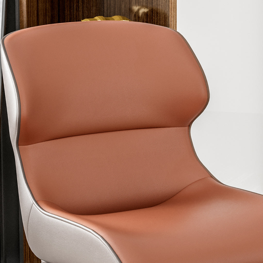 Modern Metal Indoor-Outdoor Chair Dining Room Armless Wingback Side Chair Clearhalo ' kitchen&dining_furn' 'Dining Chairs' 'Dining Tables & Seating' 'dining_chair' 'furn' 'furn_dining_chair' 'Furniture' 'furniture_dining_chair' 'Kitchen & Dining Furniture' 'kitchen' 3703378