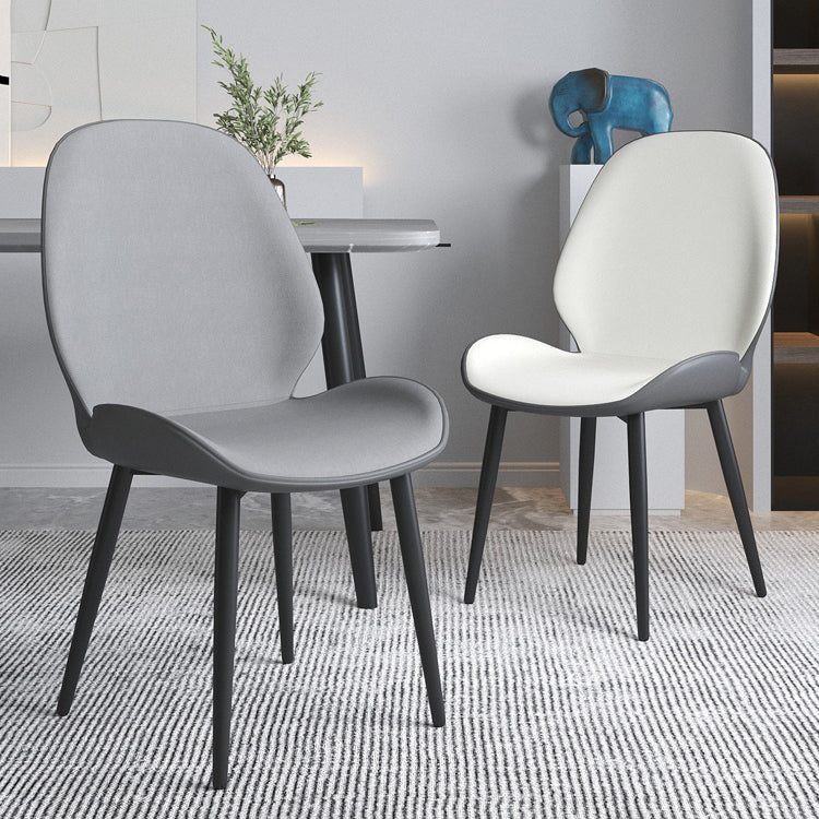 Contemporary Indoor-Outdoor Metal Chair Home Wingback Armless Side Chair Clearhalo ' kitchen&dining_furn' 'Dining Chairs' 'Dining Tables & Seating' 'dining_chair' 'furn' 'furn_dining_chair' 'Furniture' 'furniture_dining_chair' 'Kitchen & Dining Furniture' 'kitchen' 3703386