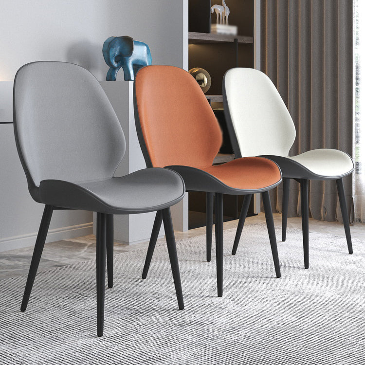 Contemporary Indoor-Outdoor Metal Chair Home Wingback Armless Side Chair Clearhalo ' kitchen&dining_furn' 'Dining Chairs' 'Dining Tables & Seating' 'dining_chair' 'furn' 'furn_dining_chair' 'Furniture' 'furniture_dining_chair' 'Kitchen & Dining Furniture' 'kitchen' 3703391