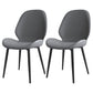 Contemporary Indoor-Outdoor Metal Chair Home Wingback Armless Side Chair Dark Gray 2 Piece Set Clearhalo ' kitchen&dining_furn' 'Dining Chairs' 'Dining Tables & Seating' 'dining_chair' 'furn' 'furn_dining_chair' 'Furniture' 'furniture_dining_chair' 'Kitchen & Dining Furniture' 'kitchen' 3703394
