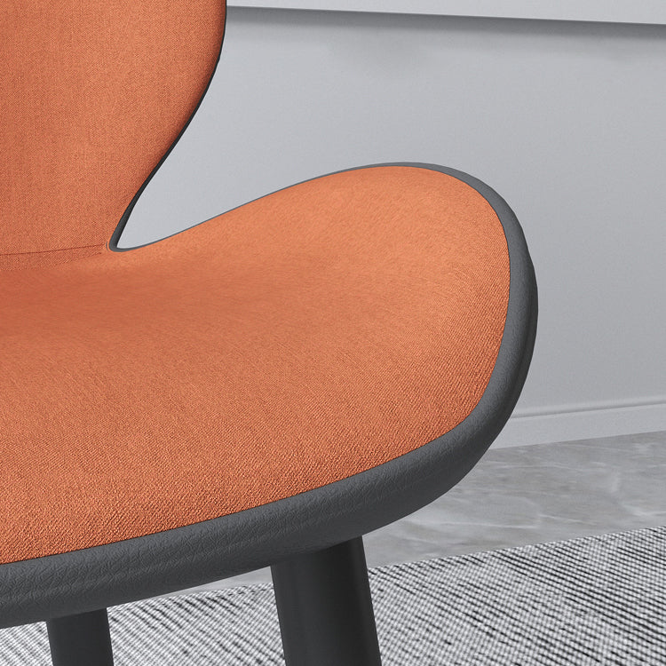 Contemporary Indoor-Outdoor Metal Chair Home Wingback Armless Side Chair Clearhalo ' kitchen&dining_furn' 'Dining Chairs' 'Dining Tables & Seating' 'dining_chair' 'furn' 'furn_dining_chair' 'Furniture' 'furniture_dining_chair' 'Kitchen & Dining Furniture' 'kitchen' 3703400