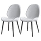 Contemporary Indoor-Outdoor Metal Chair Home Wingback Armless Side Chair Light Gray 2 Piece Set Clearhalo ' kitchen&dining_furn' 'Dining Chairs' 'Dining Tables & Seating' 'dining_chair' 'furn' 'furn_dining_chair' 'Furniture' 'furniture_dining_chair' 'Kitchen & Dining Furniture' 'kitchen' 3703401