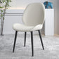 Contemporary Indoor-Outdoor Metal Chair Home Wingback Armless Side Chair White 1 Piece Clearhalo ' kitchen&dining_furn' 'Dining Chairs' 'Dining Tables & Seating' 'dining_chair' 'furn' 'furn_dining_chair' 'Furniture' 'furniture_dining_chair' 'Kitchen & Dining Furniture' 'kitchen' 3703405