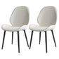 Contemporary Indoor-Outdoor Metal Chair Home Wingback Armless Side Chair White 2 Piece Set Clearhalo ' kitchen&dining_furn' 'Dining Chairs' 'Dining Tables & Seating' 'dining_chair' 'furn' 'furn_dining_chair' 'Furniture' 'furniture_dining_chair' 'Kitchen & Dining Furniture' 'kitchen' 3703407