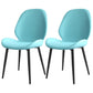 Contemporary Indoor-Outdoor Metal Chair Home Wingback Armless Side Chair Light Blue 2 Piece Set Clearhalo ' kitchen&dining_furn' 'Dining Chairs' 'Dining Tables & Seating' 'dining_chair' 'furn' 'furn_dining_chair' 'Furniture' 'furniture_dining_chair' 'Kitchen & Dining Furniture' 'kitchen' 3703416
