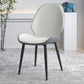 Contemporary Indoor-Outdoor Metal Chair Home Wingback Armless Side Chair White-Gray 1 Piece Clearhalo ' kitchen&dining_furn' 'Dining Chairs' 'Dining Tables & Seating' 'dining_chair' 'furn' 'furn_dining_chair' 'Furniture' 'furniture_dining_chair' 'Kitchen & Dining Furniture' 'kitchen' 3703427