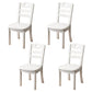 Contemporary Indoor-Outdoor Wood Chair Home Armless Ladder Back Dining Chair White 4 Piece Set Clearhalo ' kitchen&dining_furn' 'Dining Chairs' 'Dining Tables & Seating' 'dining_chair' 'furn' 'furn_dining_chair' 'Furniture' 'furniture_dining_chair' 'Kitchen & Dining Furniture' 'kitchen' 3703436