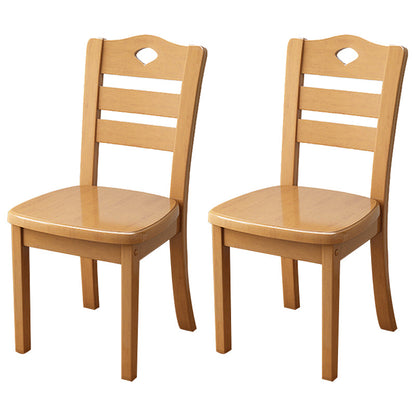 Contemporary Indoor-Outdoor Wood Chair Home Armless Ladder Back Dining Chair Khaki 2 Piece Set Clearhalo ' kitchen&dining_furn' 'Dining Chairs' 'Dining Tables & Seating' 'dining_chair' 'furn' 'furn_dining_chair' 'Furniture' 'furniture_dining_chair' 'Kitchen & Dining Furniture' 'kitchen' 3703440