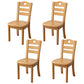 Contemporary Indoor-Outdoor Wood Chair Home Armless Ladder Back Dining Chair Khaki 4 Piece Set Clearhalo ' kitchen&dining_furn' 'Dining Chairs' 'Dining Tables & Seating' 'dining_chair' 'furn' 'furn_dining_chair' 'Furniture' 'furniture_dining_chair' 'Kitchen & Dining Furniture' 'kitchen' 3703442