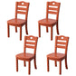 Contemporary Indoor-Outdoor Wood Chair Home Armless Ladder Back Dining Chair Red Brown 4 Piece Set Clearhalo ' kitchen&dining_furn' 'Dining Chairs' 'Dining Tables & Seating' 'dining_chair' 'furn' 'furn_dining_chair' 'Furniture' 'furniture_dining_chair' 'Kitchen & Dining Furniture' 'kitchen' 3703448