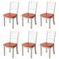 Contemporary Indoor-Outdoor Wood Chair Home Armless Ladder Back Dining Chair Burgundy-White 6 Piece Set Clearhalo ' kitchen&dining_furn' 'Dining Chairs' 'Dining Tables & Seating' 'dining_chair' 'furn' 'furn_dining_chair' 'Furniture' 'furniture_dining_chair' 'Kitchen & Dining Furniture' 'kitchen' 3703454