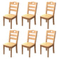 Contemporary Indoor-Outdoor Wood Chair Home Armless Ladder Back Dining Chair Natural 6 Piece Set Clearhalo ' kitchen&dining_furn' 'Dining Chairs' 'Dining Tables & Seating' 'dining_chair' 'furn' 'furn_dining_chair' 'Furniture' 'furniture_dining_chair' 'Kitchen & Dining Furniture' 'kitchen' 3703463