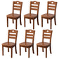 Contemporary Indoor-Outdoor Wood Chair Home Armless Ladder Back Dining Chair Walnut 6 Piece Set Clearhalo ' kitchen&dining_furn' 'Dining Chairs' 'Dining Tables & Seating' 'dining_chair' 'furn' 'furn_dining_chair' 'Furniture' 'furniture_dining_chair' 'Kitchen & Dining Furniture' 'kitchen' 3703466