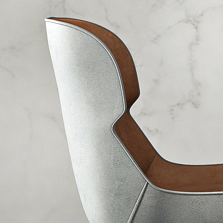 Contemporary Metal Dining Room Armless chairs Wingback Side Chair for Home Use Clearhalo ' kitchen&dining_furn' 'Dining Chairs' 'Dining Tables & Seating' 'dining_chair' 'furn' 'furn_dining_chair' 'Furniture' 'furniture_dining_chair' 'Kitchen & Dining Furniture' 'kitchen' 3703484