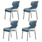 Contemporary Metal Dining Room Armless chairs Wingback Side Chair for Home Use Peacock Blue 4 Piece Set Clearhalo ' kitchen&dining_furn' 'Dining Chairs' 'Dining Tables & Seating' 'dining_chair' 'furn' 'furn_dining_chair' 'Furniture' 'furniture_dining_chair' 'Kitchen & Dining Furniture' 'kitchen' 3703491