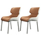 Contemporary Metal Dining Room Armless chairs Wingback Side Chair for Home Use Orange 2 Piece Set Clearhalo ' kitchen&dining_furn' 'Dining Chairs' 'Dining Tables & Seating' 'dining_chair' 'furn' 'furn_dining_chair' 'Furniture' 'furniture_dining_chair' 'Kitchen & Dining Furniture' 'kitchen' 3703493