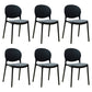 Stackable Plastic Armless Dining Chairs Indoor Scandinavian Side Chair Black 6 Piece Set Clearhalo ' kitchen&dining_furn' 'Dining Chairs' 'Dining Tables & Seating' 'dining_chair' 'furn' 'furn_dining_chair' 'Furniture' 'furniture_dining_chair' 'Kitchen & Dining Furniture' 'kitchen' 3703499