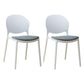 Stackable Plastic Armless Dining Chairs Indoor Scandinavian Side Chair White 2 Piece Set Clearhalo ' kitchen&dining_furn' 'Dining Chairs' 'Dining Tables & Seating' 'dining_chair' 'furn' 'furn_dining_chair' 'Furniture' 'furniture_dining_chair' 'Kitchen & Dining Furniture' 'kitchen' 3703508