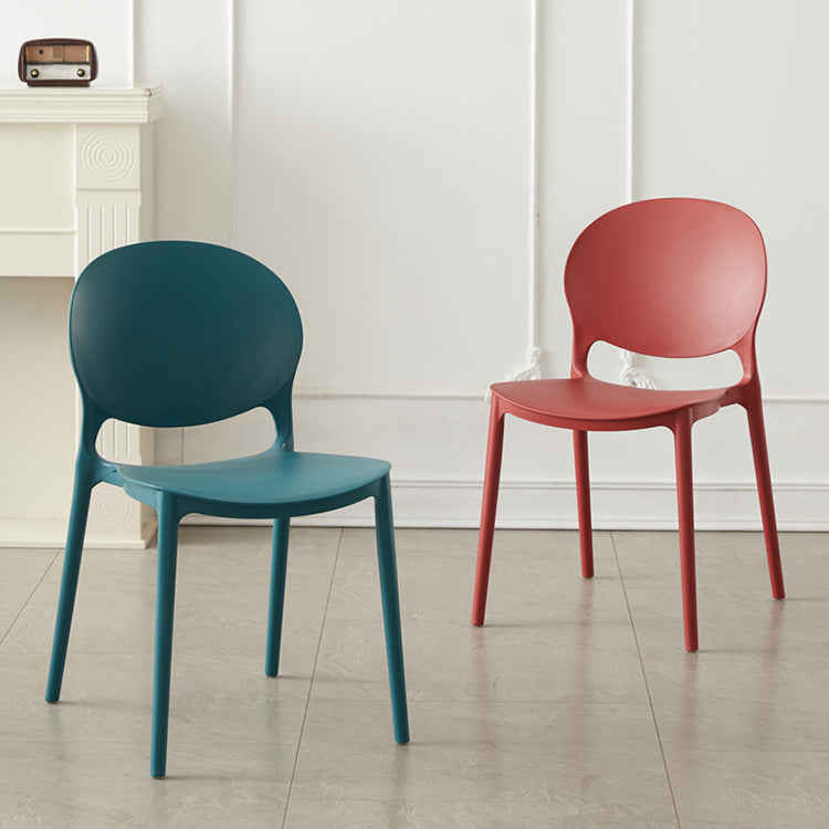 Stackable Plastic Armless Dining Chairs Indoor Scandinavian Side Chair Clearhalo ' kitchen&dining_furn' 'Dining Chairs' 'Dining Tables & Seating' 'dining_chair' 'furn' 'furn_dining_chair' 'Furniture' 'furniture_dining_chair' 'Kitchen & Dining Furniture' 'kitchen' 3703511