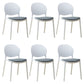 Stackable Plastic Armless Dining Chairs Indoor Scandinavian Side Chair White 6 Piece Set Clearhalo ' kitchen&dining_furn' 'Dining Chairs' 'Dining Tables & Seating' 'dining_chair' 'furn' 'furn_dining_chair' 'Furniture' 'furniture_dining_chair' 'Kitchen & Dining Furniture' 'kitchen' 3703512