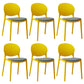 Stackable Plastic Armless Dining Chairs Indoor Scandinavian Side Chair Yellow 6 Piece Set Clearhalo ' kitchen&dining_furn' 'Dining Chairs' 'Dining Tables & Seating' 'dining_chair' 'furn' 'furn_dining_chair' 'Furniture' 'furniture_dining_chair' 'Kitchen & Dining Furniture' 'kitchen' 3703516
