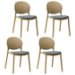 Stackable Plastic Armless Dining Chairs Indoor Scandinavian Side Chair Camel 4 Piece Set Clearhalo ' kitchen&dining_furn' 'Dining Chairs' 'Dining Tables & Seating' 'dining_chair' 'furn' 'furn_dining_chair' 'Furniture' 'furniture_dining_chair' 'Kitchen & Dining Furniture' 'kitchen' 3703518