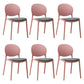 Stackable Plastic Armless Dining Chairs Indoor Scandinavian Side Chair Nude Pink 6 Piece Set Clearhalo ' kitchen&dining_furn' 'Dining Chairs' 'Dining Tables & Seating' 'dining_chair' 'furn' 'furn_dining_chair' 'Furniture' 'furniture_dining_chair' 'Kitchen & Dining Furniture' 'kitchen' 3703528