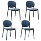Stackable Plastic Armless Dining Chairs Indoor Scandinavian Side Chair Gray Blue 4 Piece Set Clearhalo ' kitchen&dining_furn' 'Dining Chairs' 'Dining Tables & Seating' 'dining_chair' 'furn' 'furn_dining_chair' 'Furniture' 'furniture_dining_chair' 'Kitchen & Dining Furniture' 'kitchen' 3703533