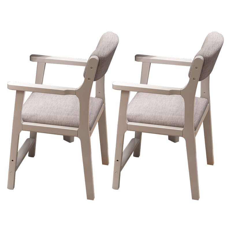 Wood Scandinavian Style Dining Chairs Home Open Back Dining Side Chair with Arm White 2 Piece Set Clearhalo ' kitchen&dining_furn' 'Dining Chairs' 'Dining Tables & Seating' 'dining_chair' 'furn' 'furn_dining_chair' 'Furniture' 'furniture_dining_chair' 'Kitchen & Dining Furniture' 'kitchen' 3703537