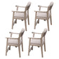 Wood Scandinavian Style Dining Chairs Home Open Back Dining Side Chair with Arm White 4 Piece Set Clearhalo ' kitchen&dining_furn' 'Dining Chairs' 'Dining Tables & Seating' 'dining_chair' 'furn' 'furn_dining_chair' 'Furniture' 'furniture_dining_chair' 'Kitchen & Dining Furniture' 'kitchen' 3703540