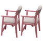 Wood Scandinavian Style Dining Chairs Home Open Back Dining Side Chair with Arm Pink 2 Piece Set Clearhalo ' kitchen&dining_furn' 'Dining Chairs' 'Dining Tables & Seating' 'dining_chair' 'furn' 'furn_dining_chair' 'Furniture' 'furniture_dining_chair' 'Kitchen & Dining Furniture' 'kitchen' 3703543