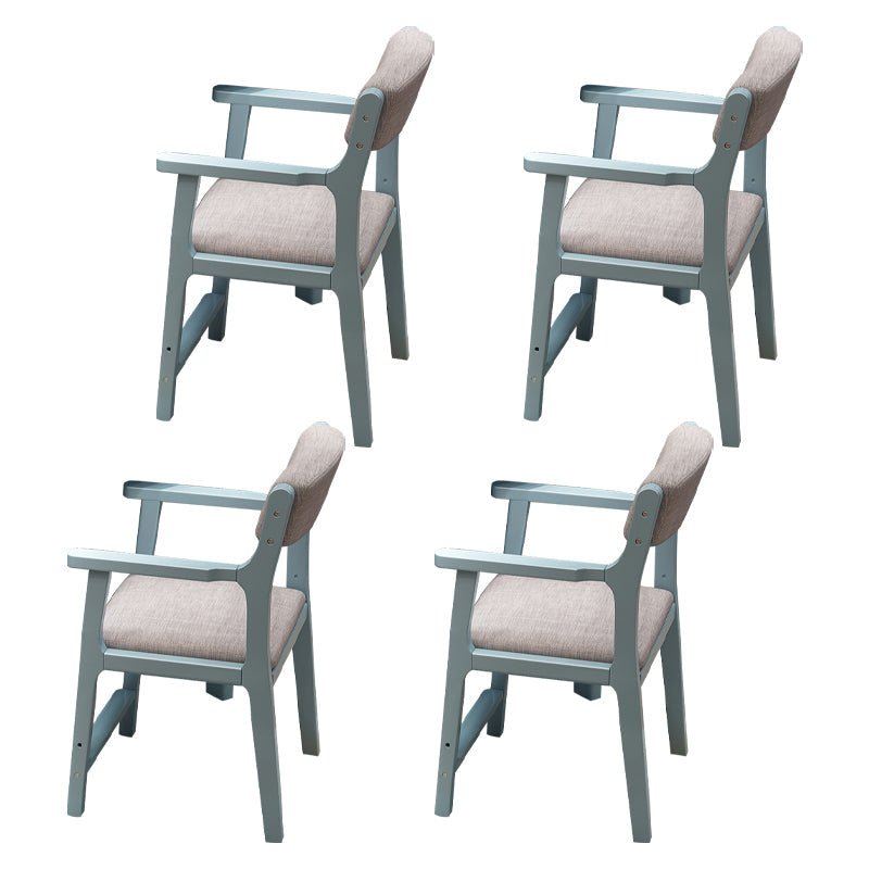 Wood Scandinavian Style Dining Chairs Home Open Back Dining Side Chair with Arm Blue 4 Piece Set Clearhalo ' kitchen&dining_furn' 'Dining Chairs' 'Dining Tables & Seating' 'dining_chair' 'furn' 'furn_dining_chair' 'Furniture' 'furniture_dining_chair' 'Kitchen & Dining Furniture' 'kitchen' 3703552