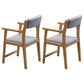 Wood Scandinavian Style Dining Chairs Home Open Back Dining Side Chair with Arm Natural 2 Piece Set Clearhalo ' kitchen&dining_furn' 'Dining Chairs' 'Dining Tables & Seating' 'dining_chair' 'furn' 'furn_dining_chair' 'Furniture' 'furniture_dining_chair' 'Kitchen & Dining Furniture' 'kitchen' 3703555