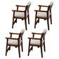 Wood Scandinavian Style Dining Chairs Home Open Back Dining Side Chair with Arm Walnut 4 Piece Set Clearhalo ' kitchen&dining_furn' 'Dining Chairs' 'Dining Tables & Seating' 'dining_chair' 'furn' 'furn_dining_chair' 'Furniture' 'furniture_dining_chair' 'Kitchen & Dining Furniture' 'kitchen' 3703559