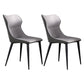 Contemporary Metal Dining Room Armless chairs Upholstered Side Chairs for Home Use Light Gray 2 Piece Set Clearhalo ' kitchen&dining_furn' 'Dining Chairs' 'Dining Tables & Seating' 'dining_chair' 'furn' 'furn_dining_chair' 'Furniture' 'furniture_dining_chair' 'Kitchen & Dining Furniture' 'kitchen' 3703561